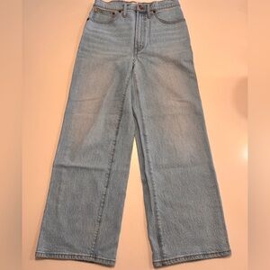 Madewell The Perfect Vintage Wide Leg Crop Jean Women's 27 Blue High Rise